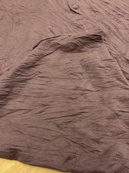 画像3: 生地:綿ポリシワ加工天竺(茶) (3)