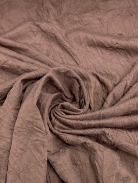 画像5: 生地:綿ポリシワ加工天竺(茶) (5)