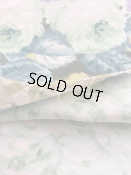 画像4: 生地: エレガント花柄コットン(グリーン系) (4)