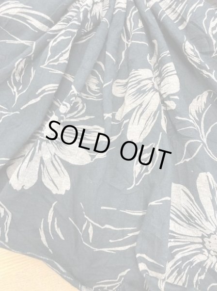 画像5: 生地：花柄ポリ綿シワ加工天竺（黒） (5)