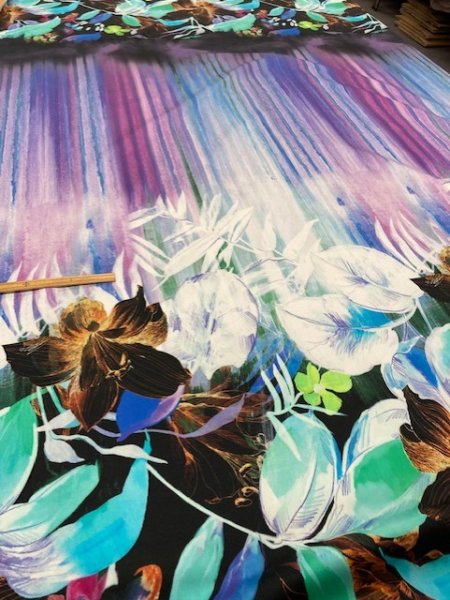 画像3: 生地:125cmパネルプリント綿ストレッチ (3)