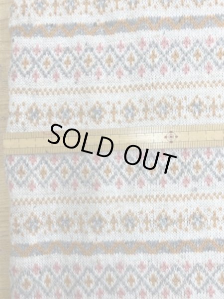 画像2: 生地:フォークロア柄ジャガードニット(生成/オレンジ) (2)