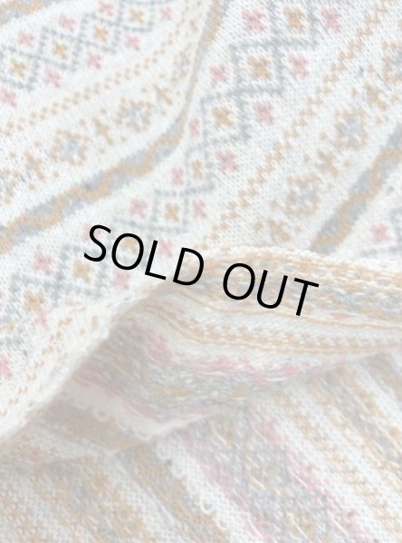 画像4: 生地:フォークロア柄ジャガードニット(生成/オレンジ) (4)