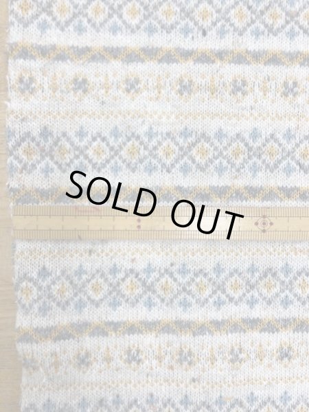 画像2: 生地:フォークロア柄ジャガードニット(生成/黄) (2)