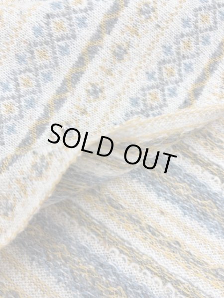 画像4: 生地:フォークロア柄ジャガードニット(生成/黄) (4)