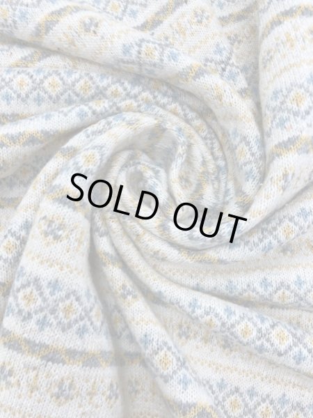 画像6: 生地:フォークロア柄ジャガードニット(生成/黄) (6)