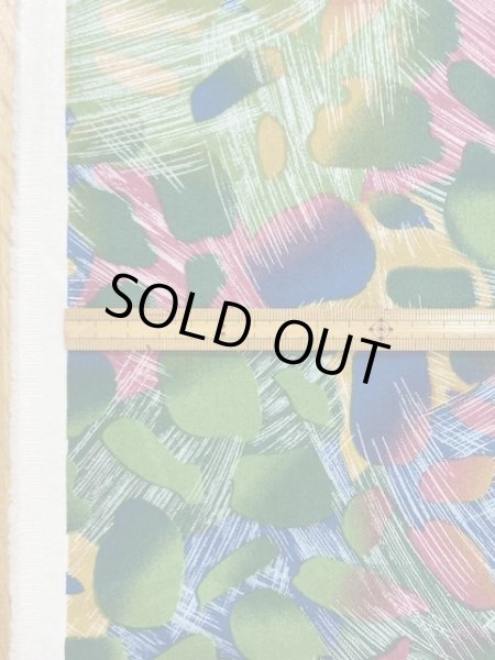 画像2: 生地:デザイナーズプリントコットン(グリーン) (2)