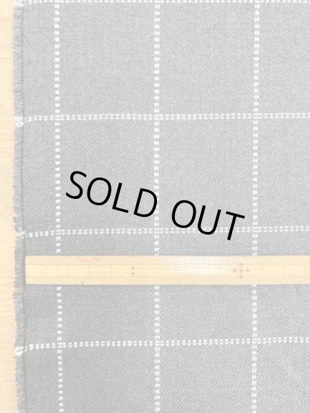 画像2: 生地：格子柄ポリ（グレー／白） (2)