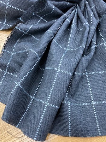 画像4: 生地:格子柄ポリ(グレー/白) (4)