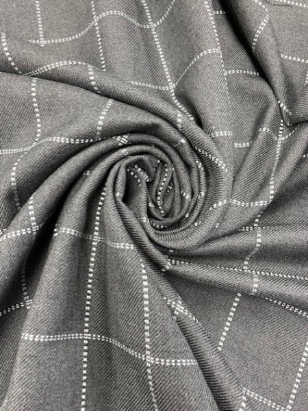 画像5: 生地:格子柄ポリ(グレー/白) (5)