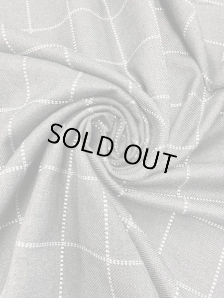 画像5: 生地：格子柄ポリ（グレー／白） (5)