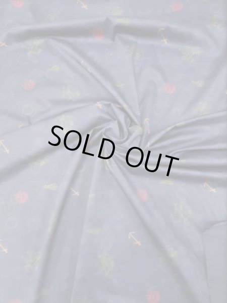 画像4: 生地： ギアパーツ柄（紺） (4)