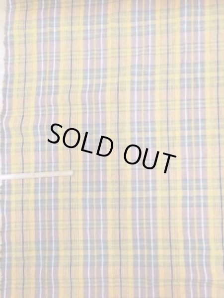 画像2: 生地:スラブコットンチェック(オレンジ系) (2)