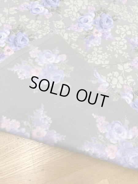 画像3: 生地:花柄コットン(グレー/紫) (3)
