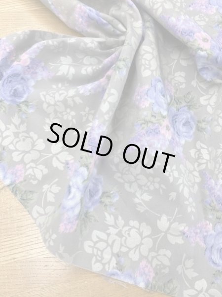 画像5: 生地:花柄コットン(グレー/紫) (5)