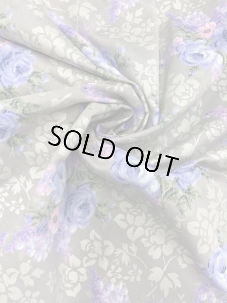 画像6: 生地:花柄コットン(グレー/紫) (6)