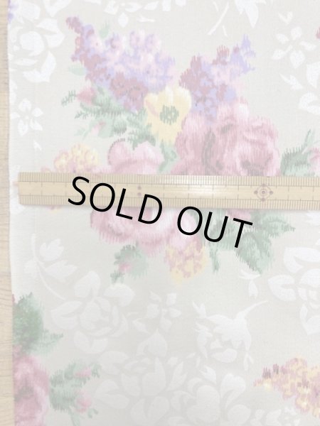 画像2: 生地:花柄コットン(ベージュ/ピンク) (2)