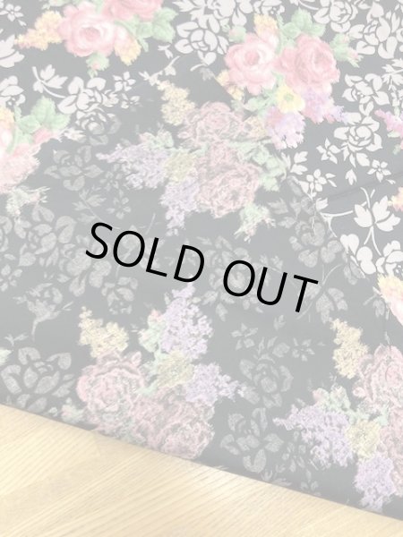 画像3: 生地:花柄コットン(黒/ピンク) (3)