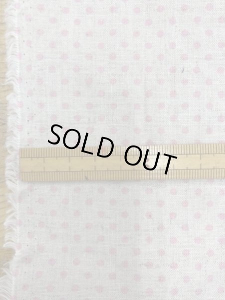 画像2: 生地:ドット柄プリントコットンリネン(生成/ピンク) (2)