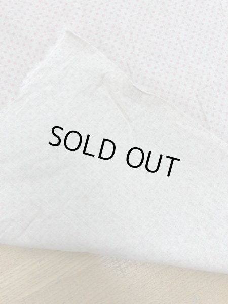 画像3: 生地:ドット柄プリントコットンリネン(生成/ピンク) (3)