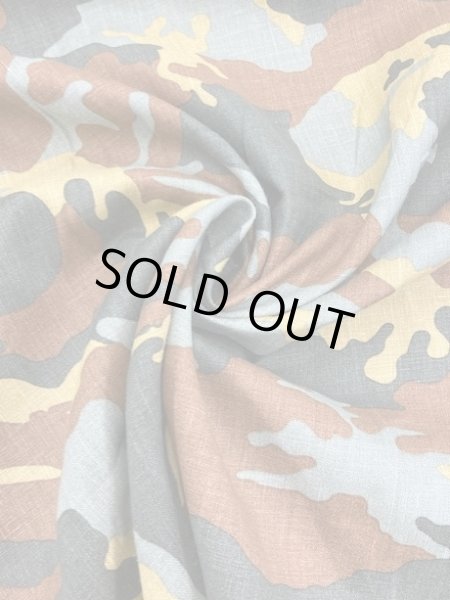 画像6: 生地:迷彩柄リネン(グリーン) (6)
