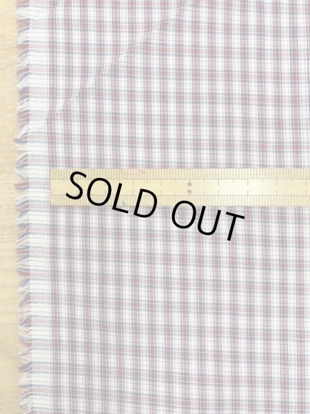 画像2: 生地:チェック柄コットン(あずき) (2)