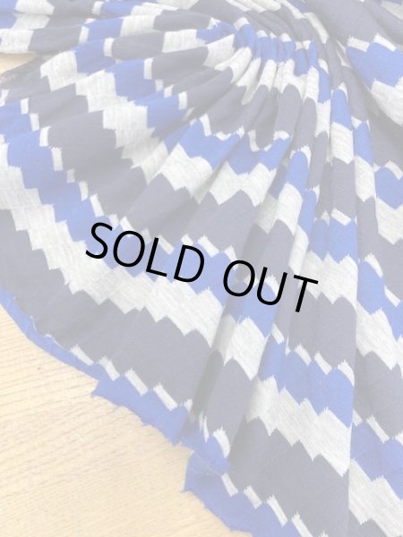 画像5: 生地：ジグザグボーダー柄ニット（青系） (5)