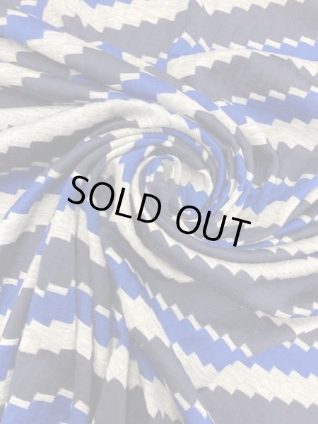 画像6: 生地：ジグザグボーダー柄ニット（青系） (6)