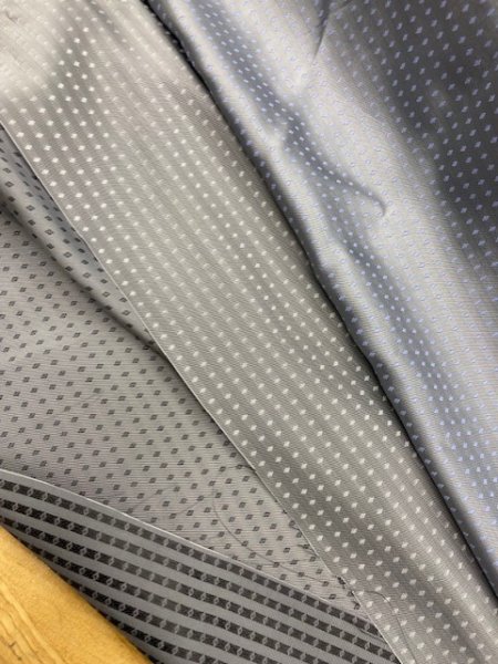 画像5: 生地:ジャガードキュプラ裏地(グレー/水色) (5)