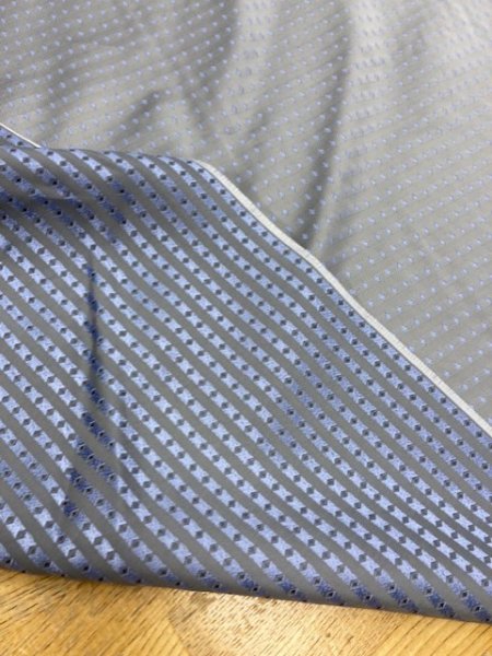 画像3: 生地:ジャガードキュプラ裏地(グレー/水色) (3)
