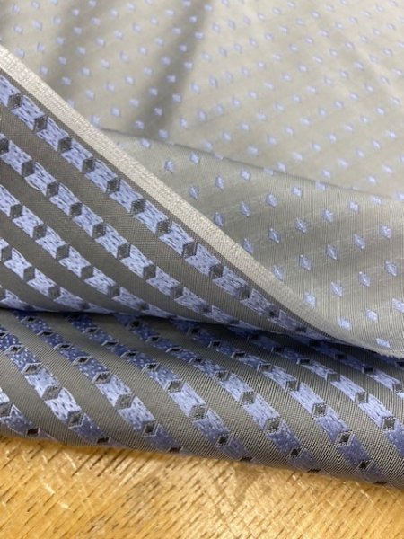 画像4: 生地:ジャガードキュプラ裏地(グレー/水色) (4)