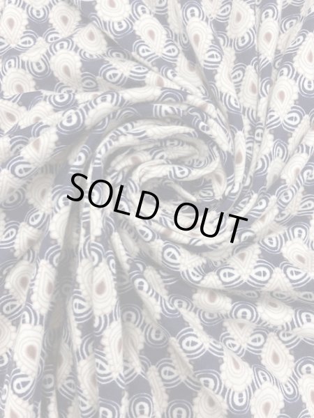 画像6: 生地：エスニックプリント綿スムースニット（紺） (6)