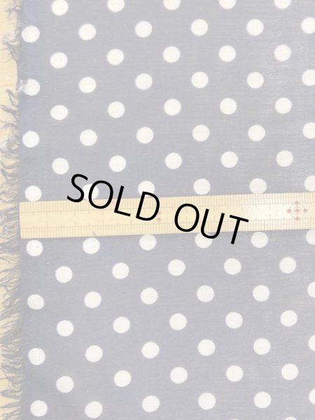 画像6: 生地：水玉柄プリントポリ（紺） (6)