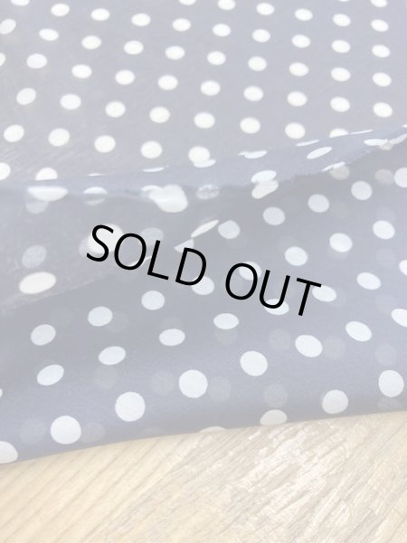 画像3: 生地：水玉柄プリントポリ（紺） (3)