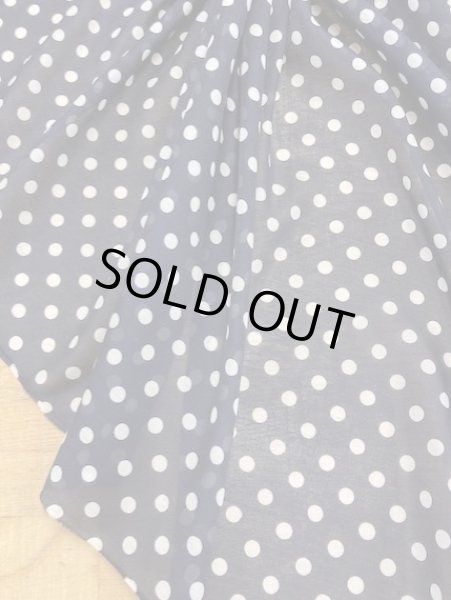 画像4: 生地：水玉柄プリントポリ（紺） (4)