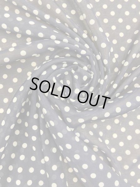 画像5: 生地：水玉柄プリントポリ（紺） (5)