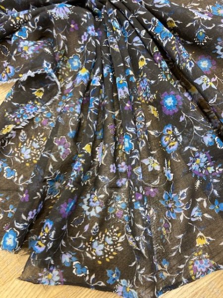 画像5: 生地:花柄ポリエステル(茶) (5)