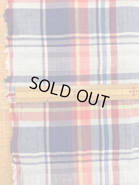 画像2: 生地：マドラスチェック柄コットン（ブルー） (2)