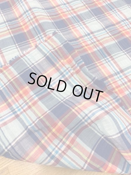 画像3: 生地：マドラスチェック柄コットン（ブルー） (3)