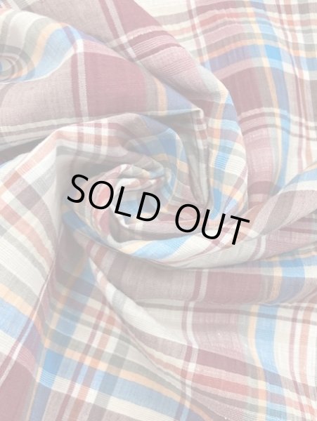 画像6: 生地:マドラスチェック柄コットン(あずき) (6)