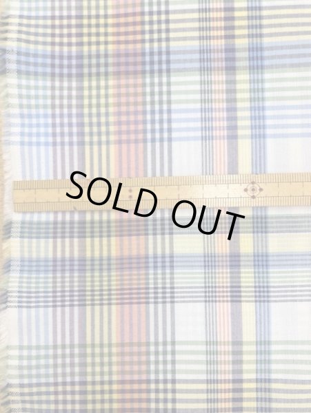 画像2: 生地:チェック柄コットン(生成/カラー) (2)