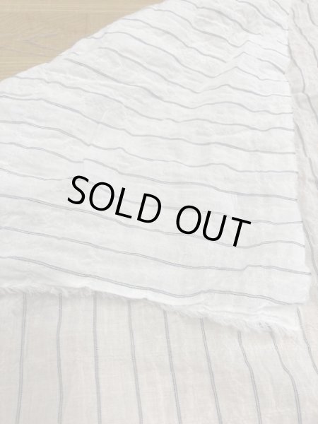 画像3: 生地:ダブルストライプ柄コットン(白/紺) (3)