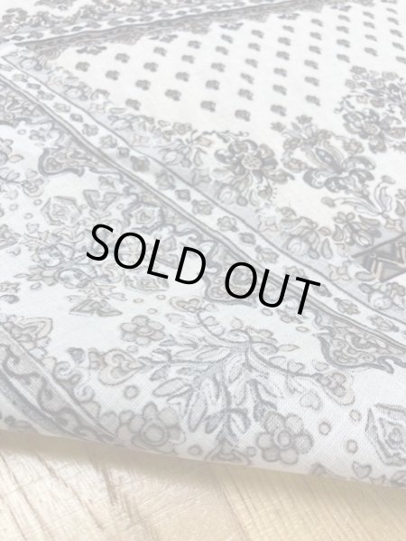 画像3: 生地:パネル柄プリントコットンリネン(ベージュ/黒) (3)