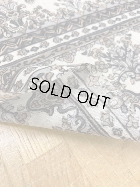 画像4: 生地:パネル柄プリントコットンリネン(ベージュ/黒) (4)