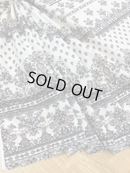 画像5: 生地:パネル柄プリントコットンリネン(ベージュ/黒) (5)