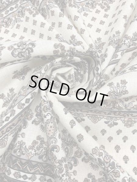 画像7: 生地:パネル柄プリントコットンリネン(ベージュ/黒) (7)