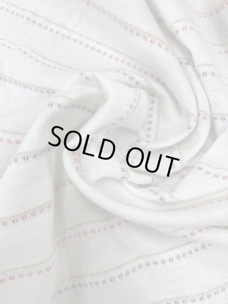 画像8: 生地:ボーダー編みこみ天竺(白地) (8)