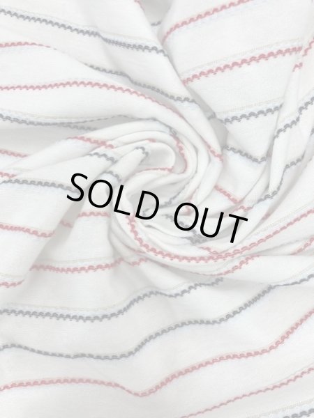 画像7: 生地:ボーダー編みこみ天竺(白地) (7)