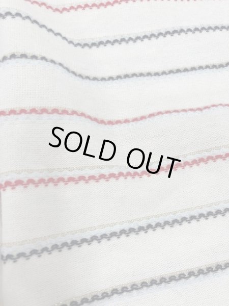 画像6: 生地:ボーダー編みこみ天竺(白地) (6)