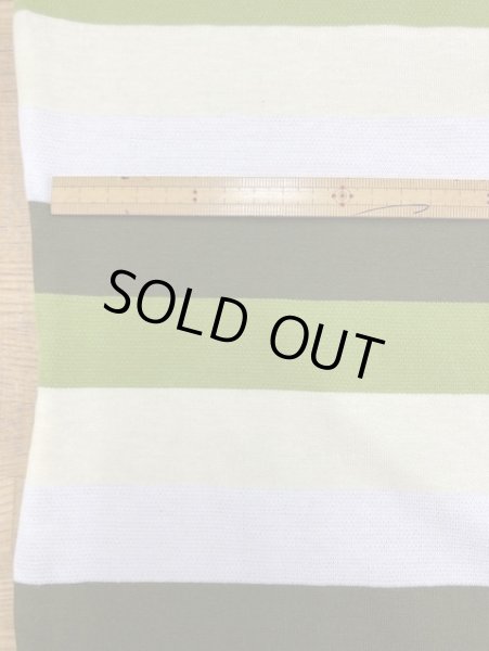 画像2: 生地:4色ボーダー柄ニット(緑系) (2)